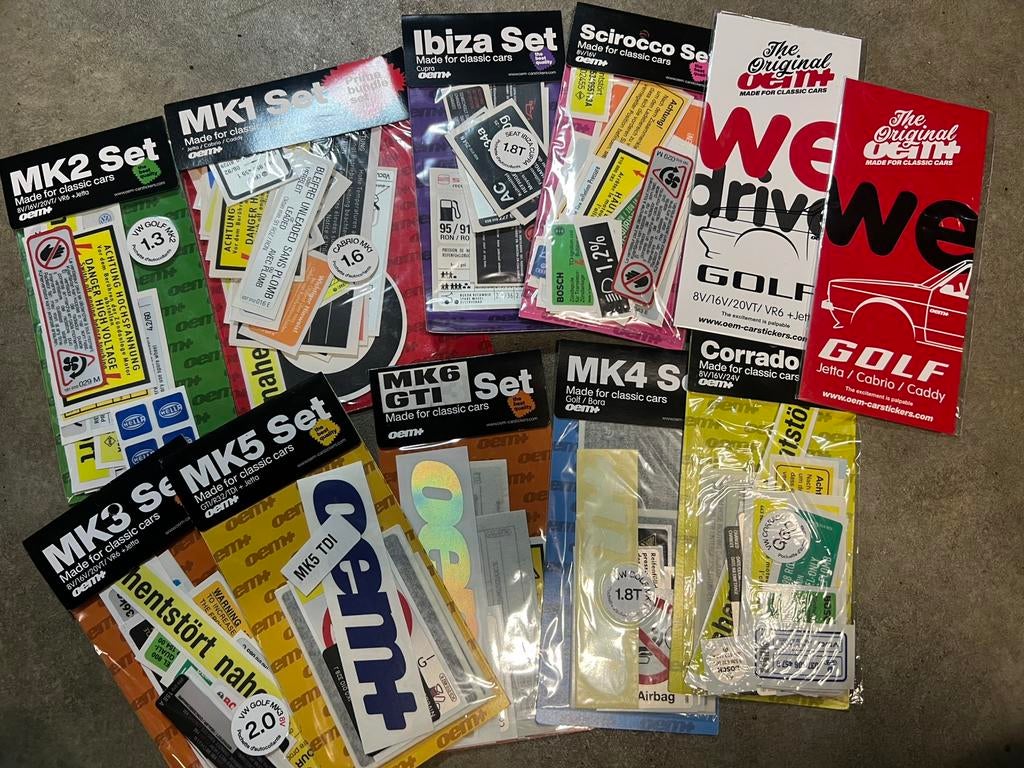 Vag fabrieks stickers mk1 mk2 mk3 golf corrado scirocco, Ophalen of Verzenden, Nieuw