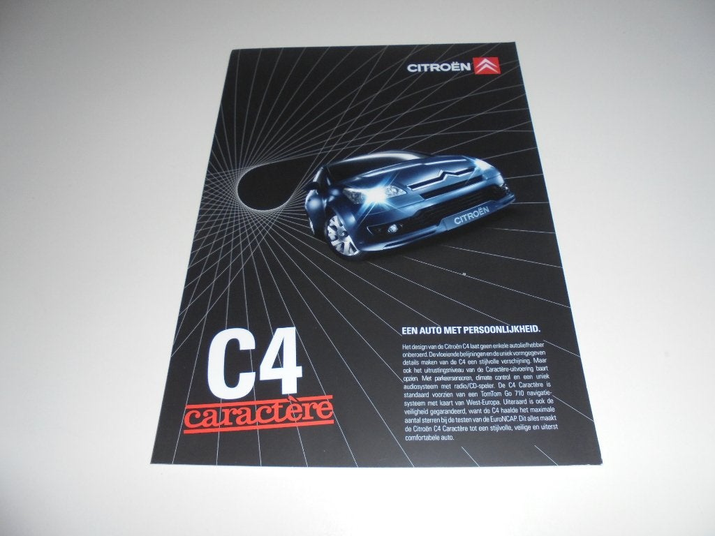 leaflet Citroen C4 Caractère  2006, Ophalen of Verzenden, Nieuw, Citroën