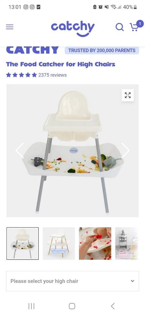 Kinderstoel inclusief Catchy - Gebruikt, schoon en veilig, Ophalen of Verzenden, Gebruikt, Overige typen