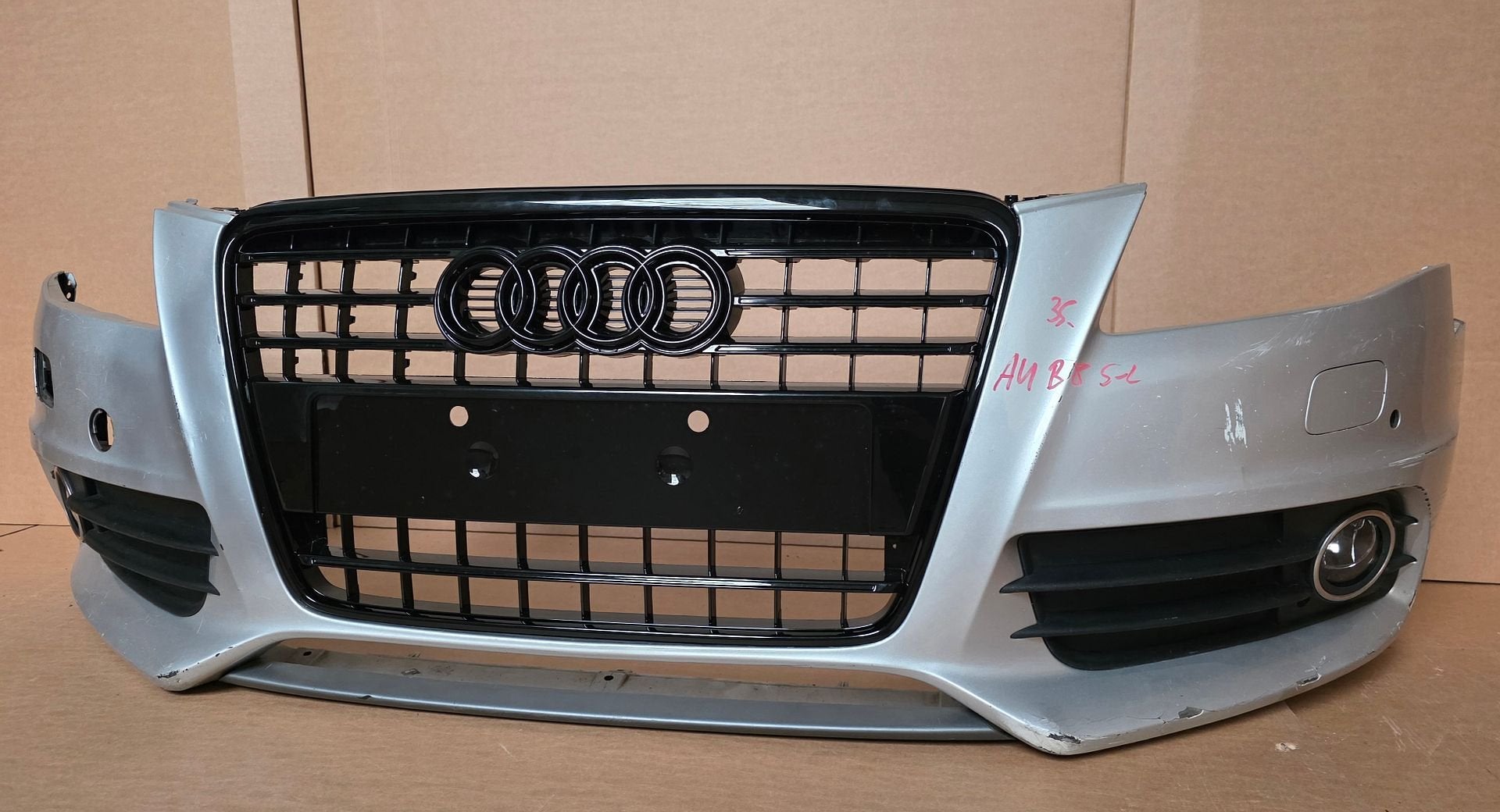Voorbumper Audi A4 B8 8K S-line KLS PDC bj.2007-2012 SLINE, Auto-onderdelen, Carrosserie en Plaatwerk, Gebruikt, -, Voor, Bumper