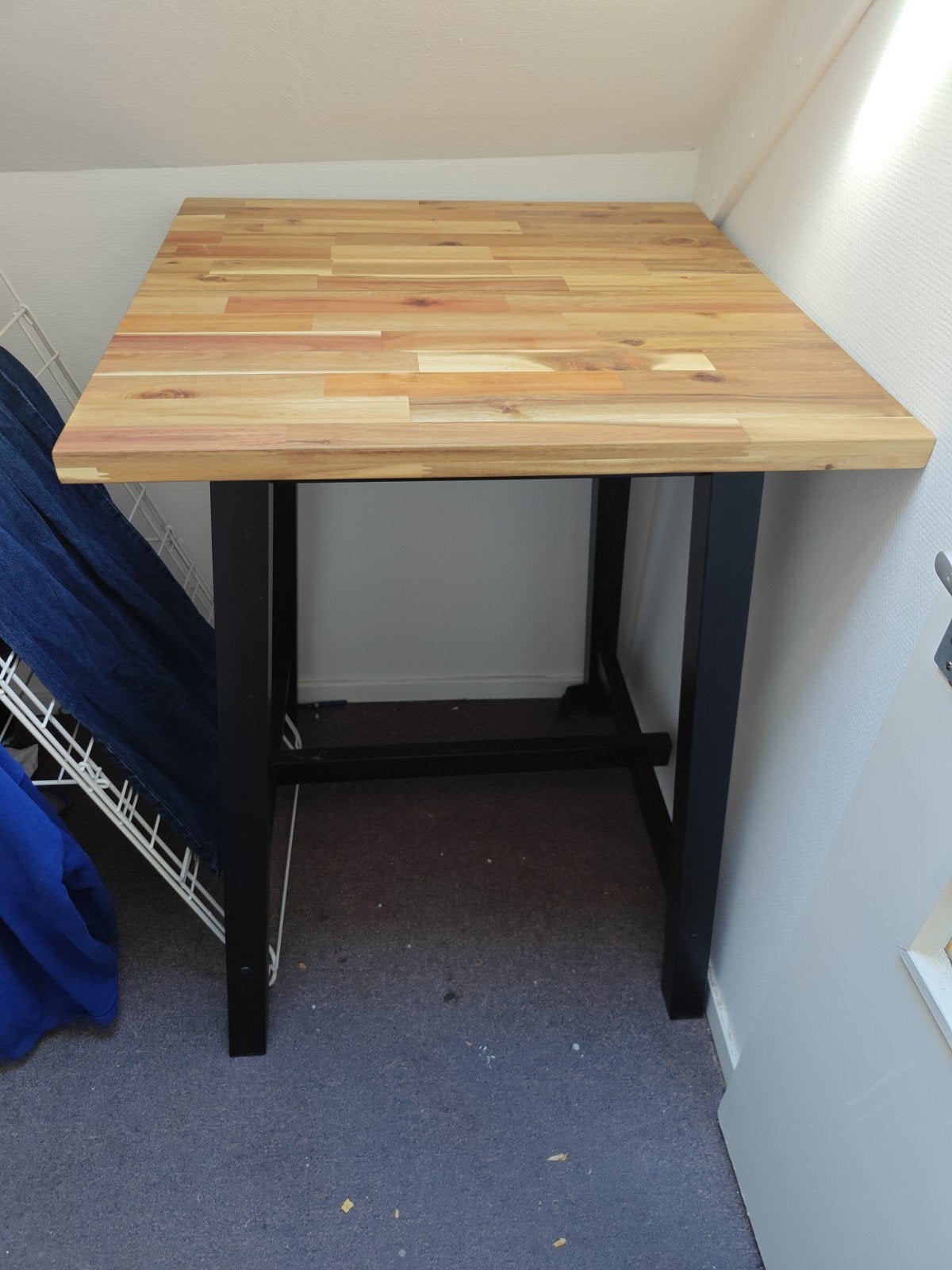 IKEA bartafel en barstoelen, Ophalen, Zo goed als nieuw, 70 tot 120 cm, Inklapbaar
