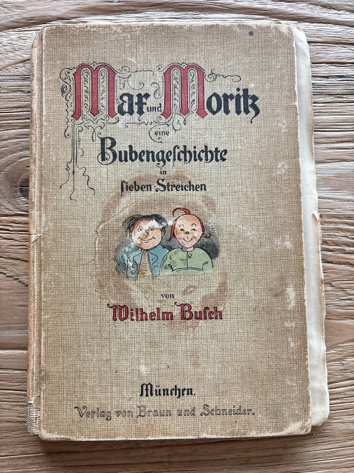 Max und Moritz - Wilhelm Busch (ca. 1920-1922), Ophalen of Verzenden, Gelezen, Sprookjes