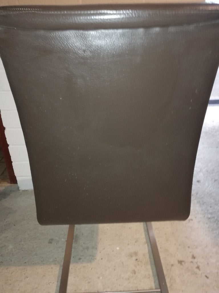 leren eetkamerstoelen, Ophalen, Bruin, Zo goed als nieuw, Modern