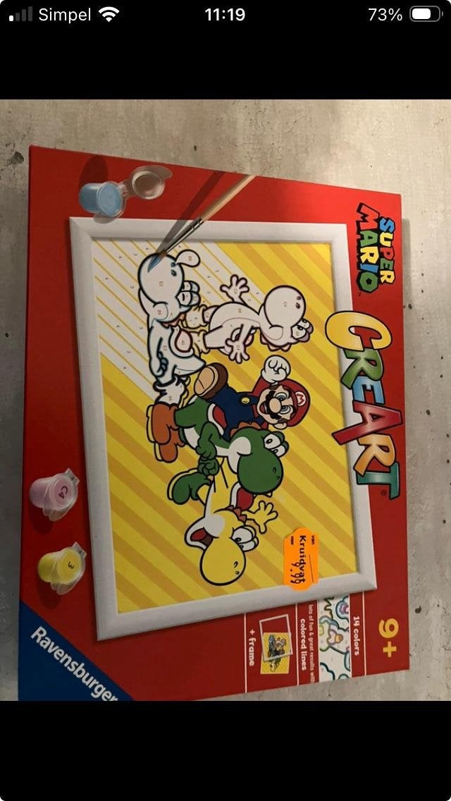 Ravensburger Super Mario CREART Schilderen op Nummer, Ophalen of Verzenden, Nieuw, Schilderen op nummer