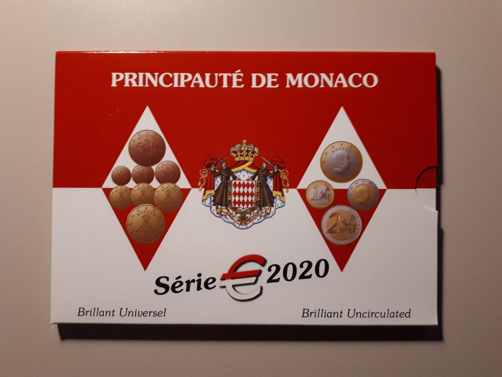 Monaco 2020: BU-set (blister), Postzegels en Munten, Munten | Europa | Euromunten, Verzenden, Monaco, Overige waardes