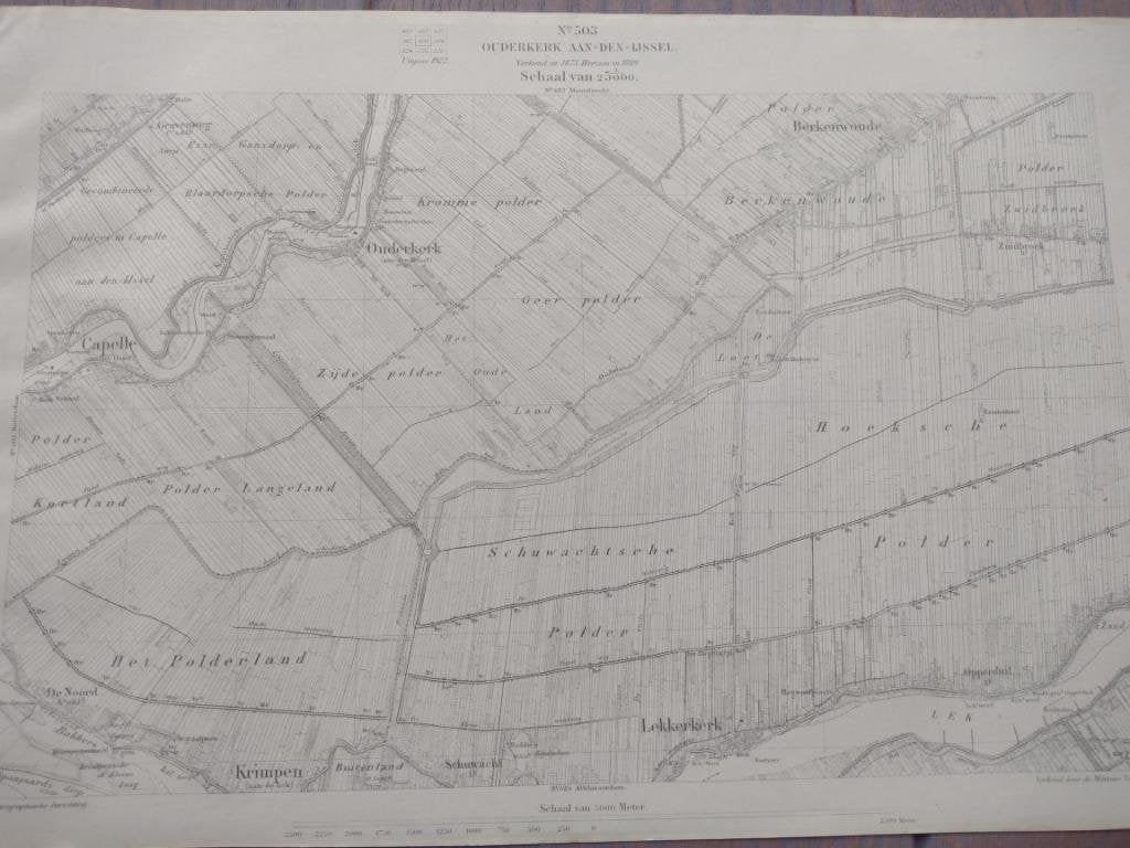 503 Ouderkerk a/d/Ijssel Berkenwoude Plattegrond 1922, Antiek en Kunst, Ophalen of Verzenden