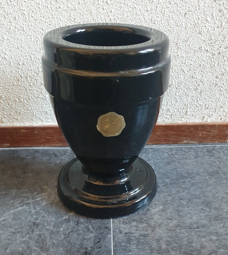 Zware porseleinen grafvaas – marmerlook (vorstbestendig), Ophalen of Verzenden
