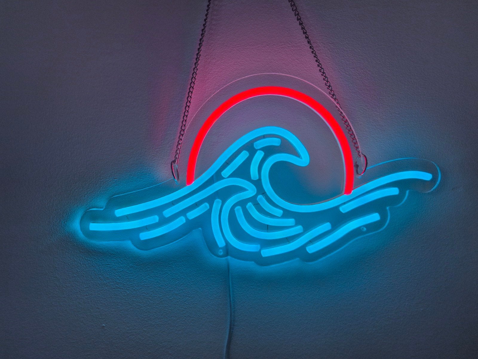 Neon wave LED lamp, Ophalen, Zo goed als nieuw
