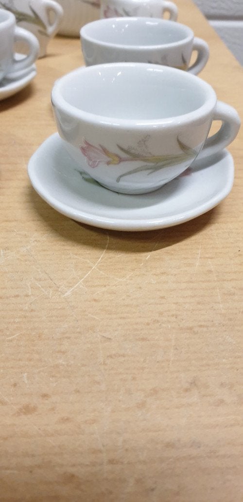 mini servies bloemen, Ophalen of Verzenden