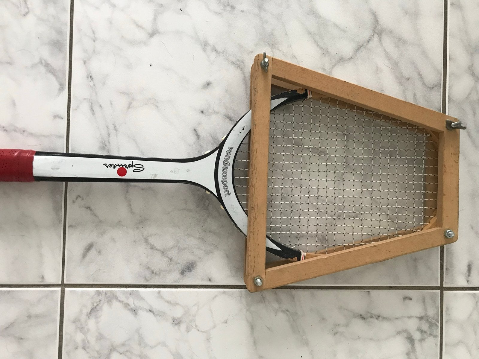 Vintage Vendexsport Sprinter Tennisracket met Spanner, Ophalen of Verzenden, Gebruikt, Racket, Overige merken
