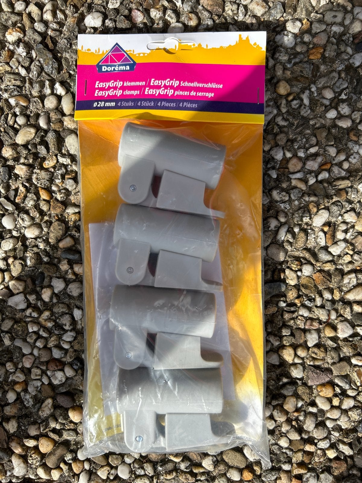 Dorema EasyGrip klemmen Ø 28 mm (4 stuks) NIEUW, Ophalen of Verzenden, Nieuw