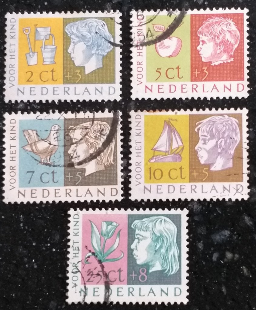POSTZEGELS NEDERLAND 1953 KINDERZEGELS GESTEMPELD, Verzenden, Na 1940, Gestempeld