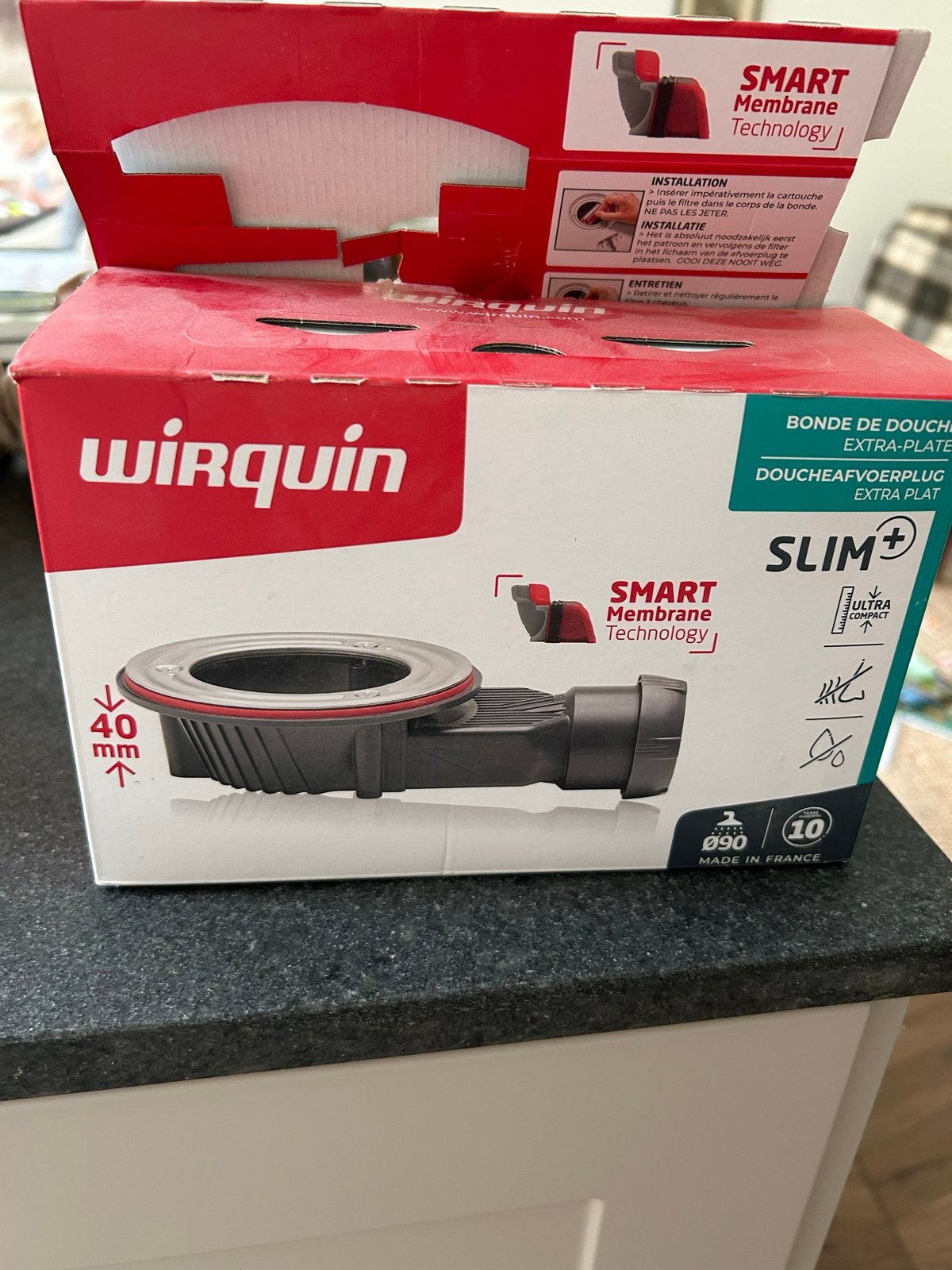 Wirquin Slim+ Doucheafvoerplug - Extra Plat, Doe-het-zelf en Verbouw, Ophalen, Nieuw, Douche