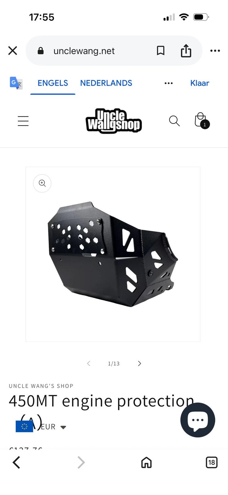 Cfmoto 450 mt skid plate, Ophalen of Verzenden, Nieuw