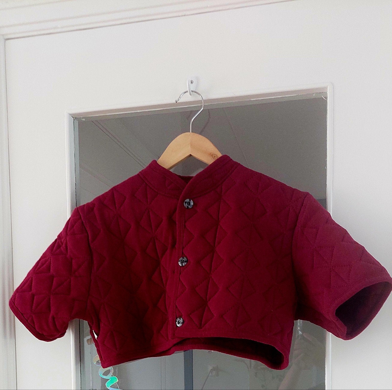 Bordeaux Crop Bomber Jack - Maat 36 (S), Kleding | Dames, Verzenden, Nieuw, Maat 36 (S), Rood