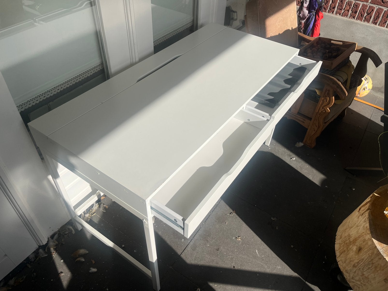 Bureau IKEA ALEX wit, Ophalen, Zo goed als nieuw, Computerbureau