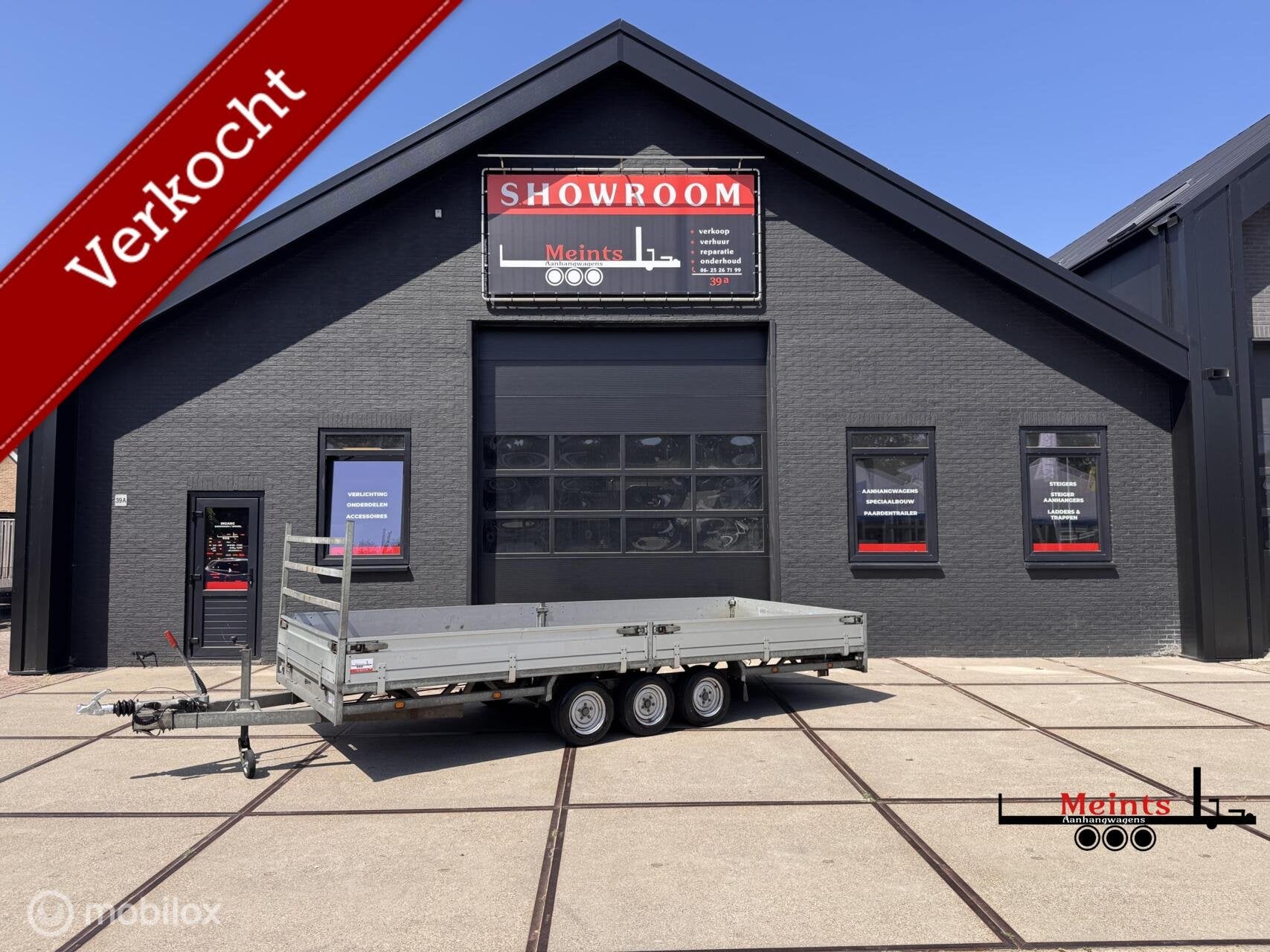 Hulco MEDAX-3 plateauwagen 3 asser 500x200 3500KG, Gebruikt