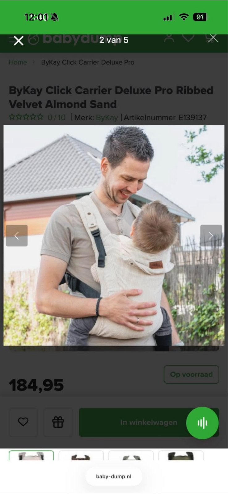 Bykay click carrier pro draagzak, Ophalen of Verzenden, Zo goed als nieuw, Draagzak, Overige merken