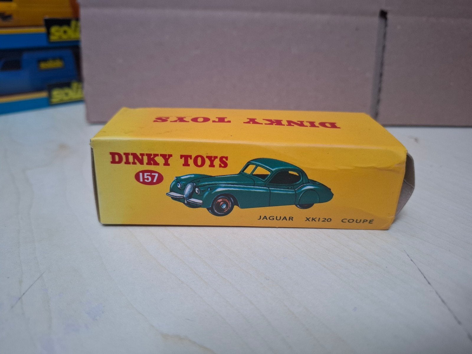 Dinky Toys 157 Jaguar XK120 Coupé - Groen met doos, Ophalen of Verzenden, Nieuw, Auto