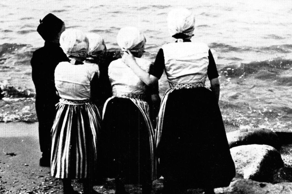 968086	Urk	Klederdracht	kinderen	1955	Gelopen met postzegel, Ophalen of Verzenden, 1940 tot 1960, Gelopen, Flevoland