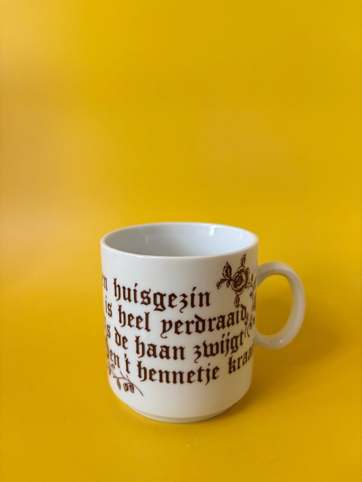 Vintage Kronester Bavaria mok met spreuk - Ongebruikt, Verzenden