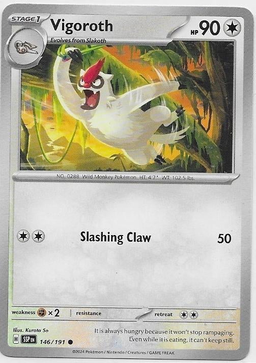 Surging Sparks,  Vigoroth [common] 146/191, Verzenden, Nieuw, Losse kaart