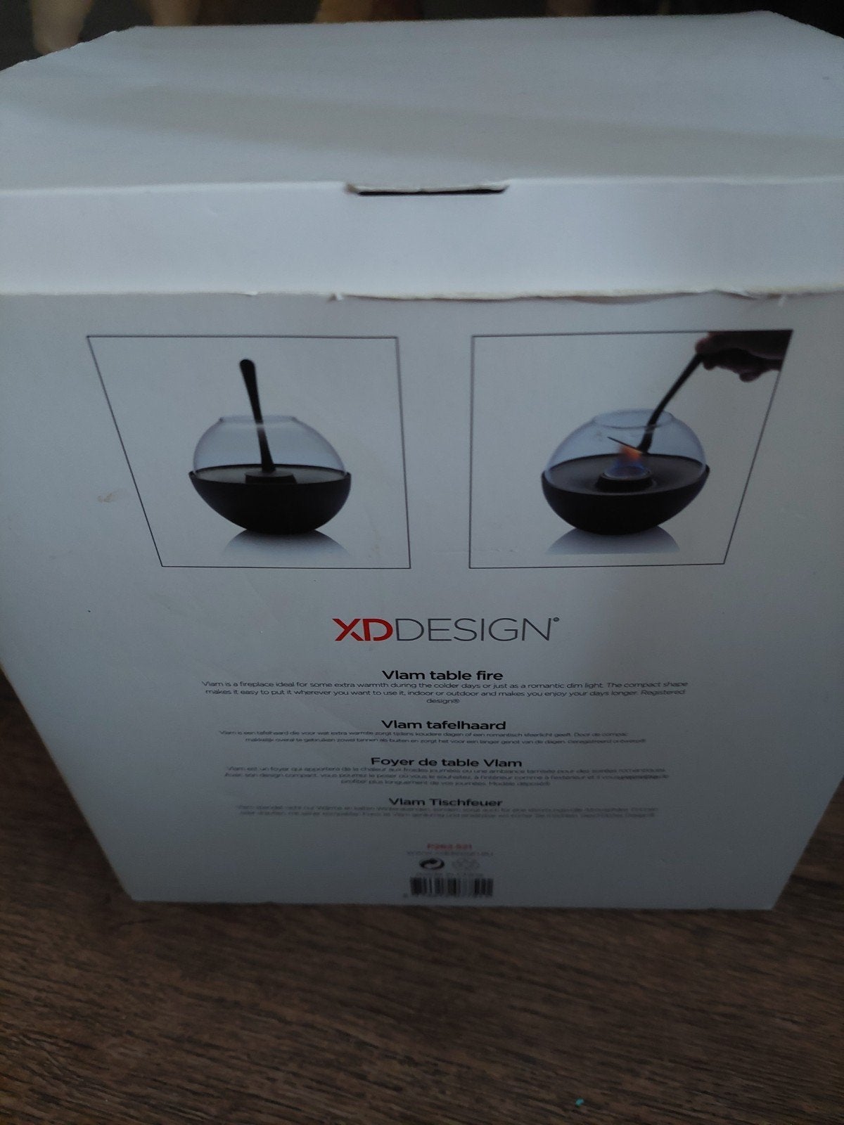 XD Design Vlam Table Fire - Sfeervolle Tafelhaard, Ophalen, Zwart, Nieuw, Modern