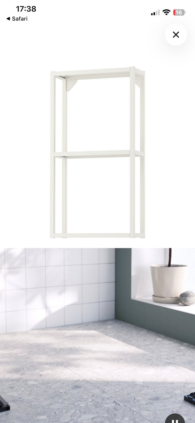 Enhet wandframe met planken wit 40*15*75, Huis en Inrichting, Ophalen, Minder dan 50 cm, Nieuw, Minder dan 25 cm