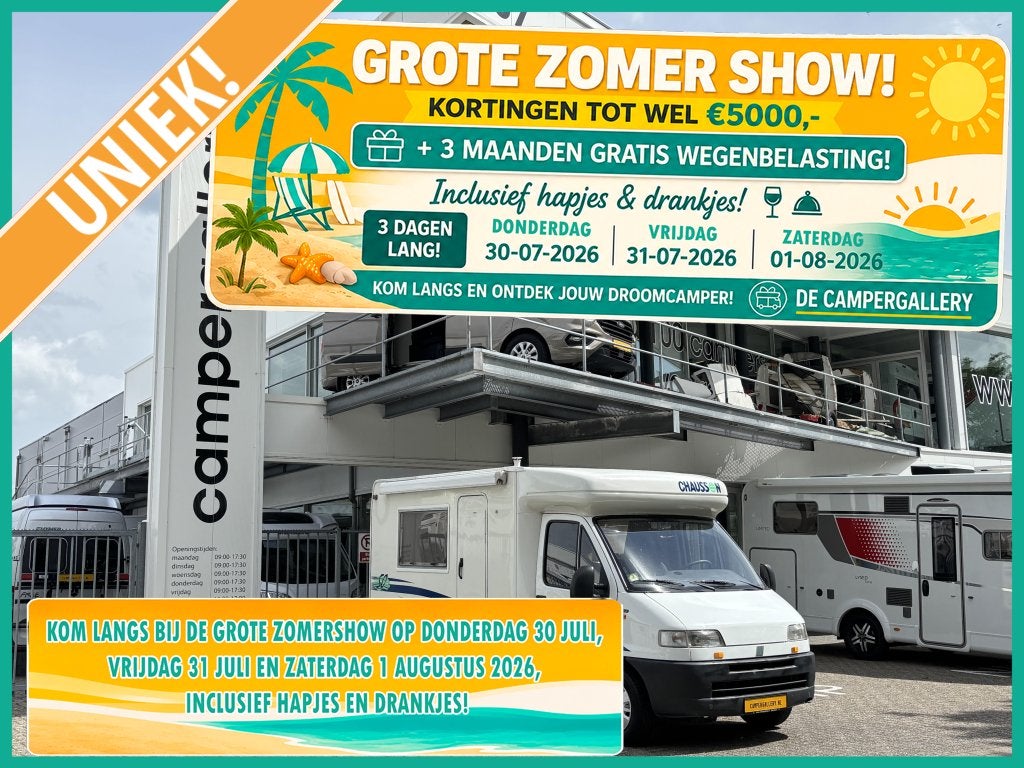 Chausson Welcome 50 5.40m COMPACT! RONDZIT + KLAPBED, Ringverwarming, Fiat, Tot en met 2, 5 tot 6 meter
