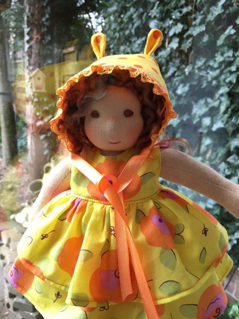 Claire 25 cm Zonnekind pop, Antroposofische, Waldorf pop, Ophalen of Verzenden, Nieuw, Babypop
