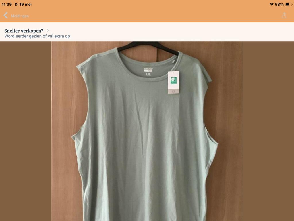 Heren tanktop/shirt/hemdje - Splinternieuw! Maat 4XL, Kleding | Heren, Verzenden, Nieuw, Overige maten, Groen