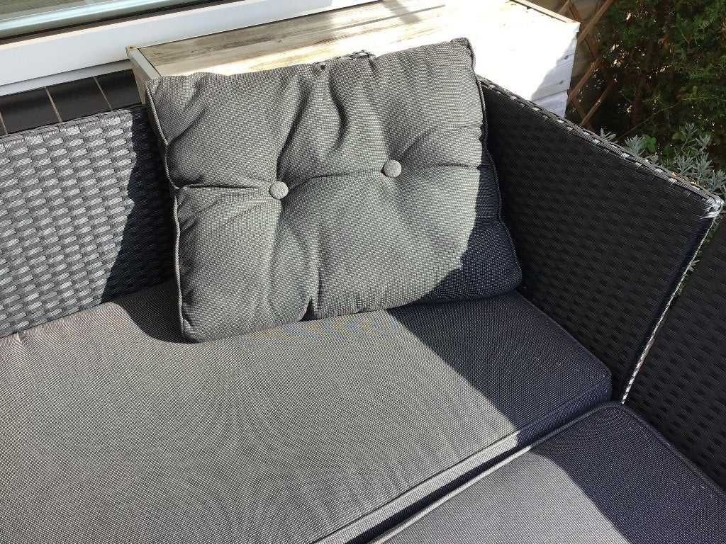 Hoek loungeset, Ophalen, Gebruikt, Rotan, 6 zitplaatsen