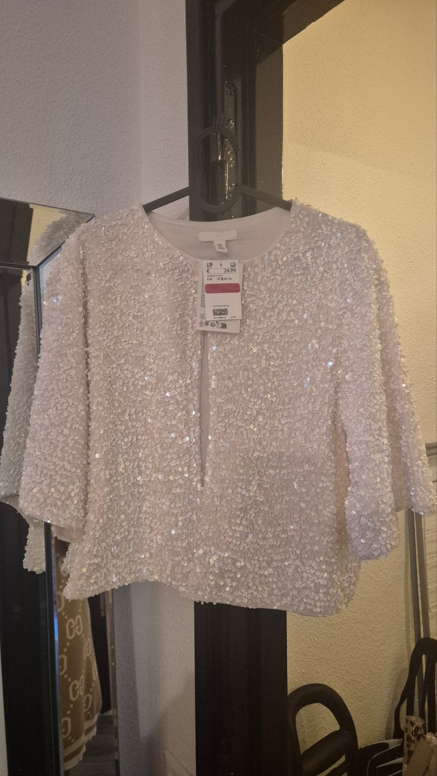 H&M glitter jasje maat S nieuw, Ophalen, H&M, Wit, Nieuw