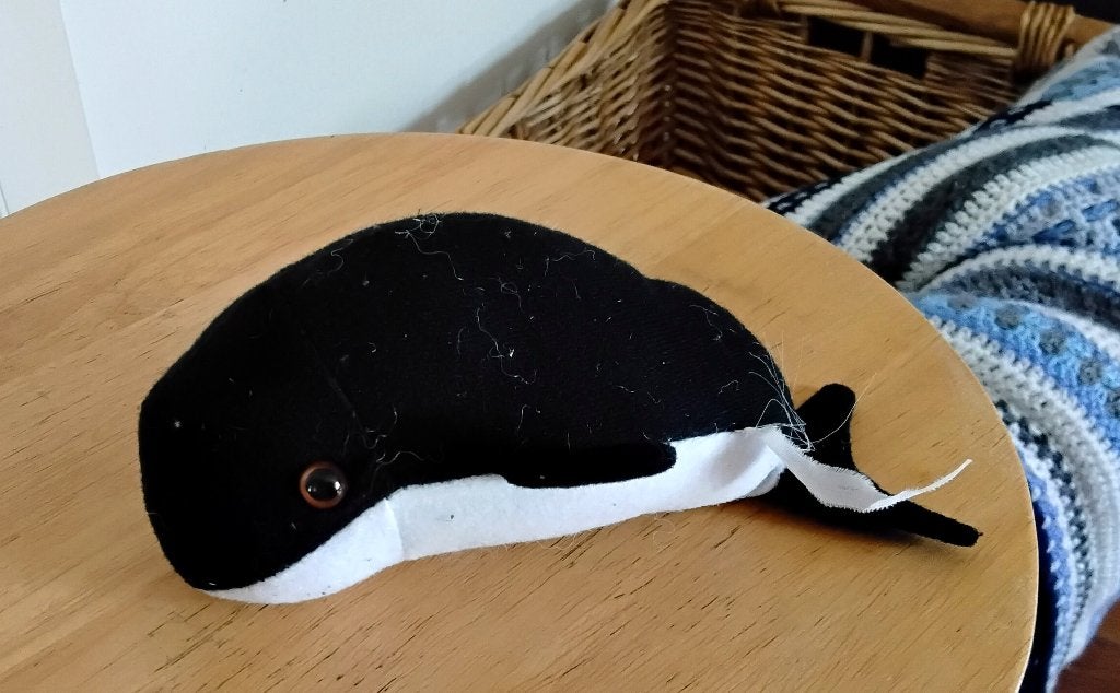 Knuffeltje van een walvis, Gebruikt, Overige typen, Ophalen of Verzenden, Met label