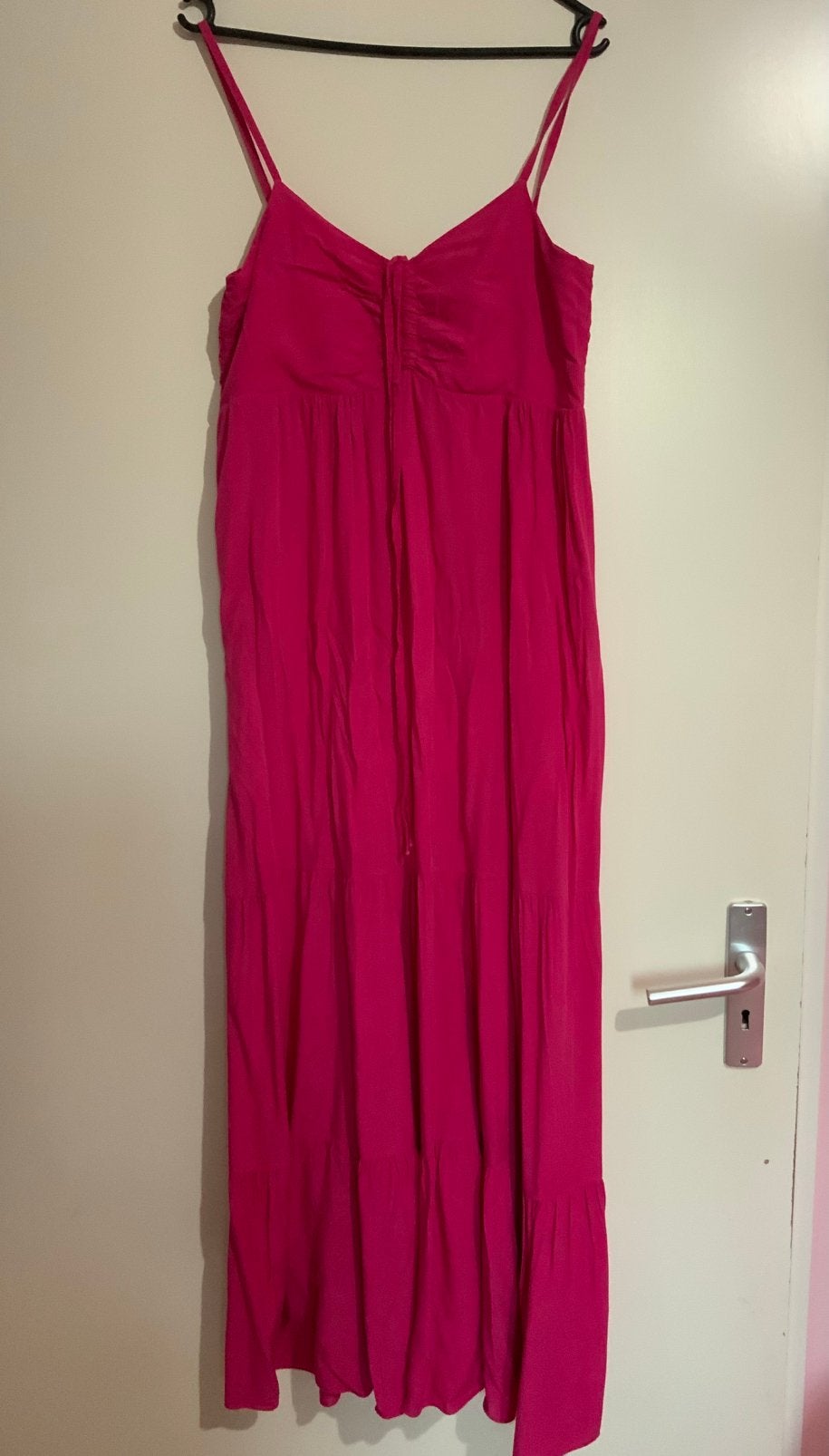 Zara fuchsia roze jurk mt l 40, Maat 38/40 (M), Ophalen of Verzenden, Zo goed als nieuw, Roze