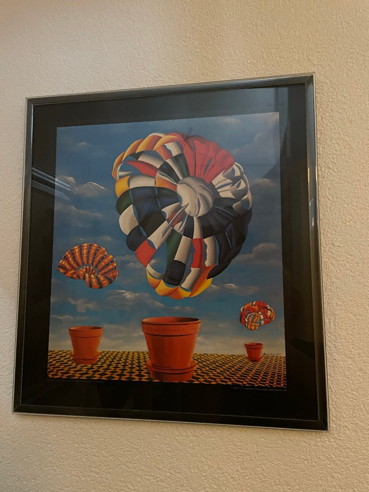 Poster/kunst in geplastificeerde lijst 44x48, Ophalen, Overig onderwerp, Papier/karton, Ingelijst