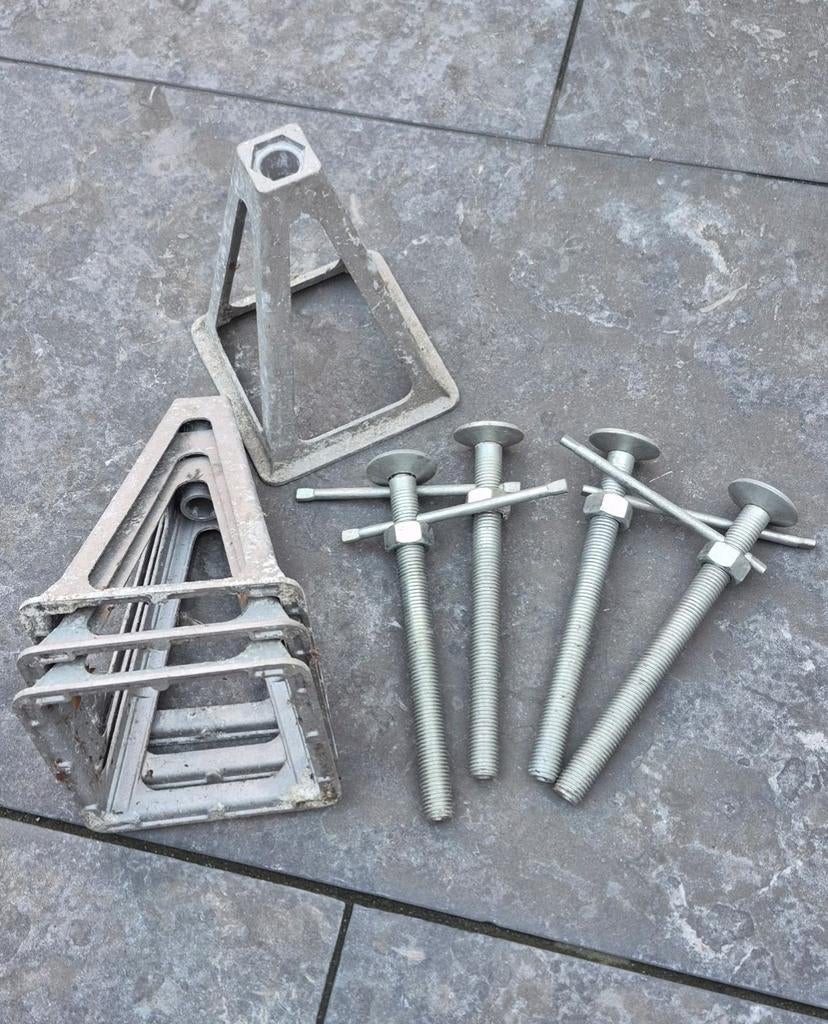aluminium steunenset, Caravans en Kamperen, Caravan accessoires, Zo goed als nieuw, Ophalen