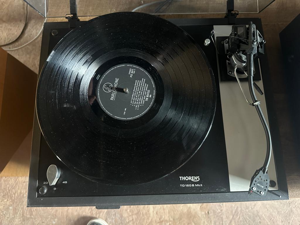 Thorens td 160 mk2 zwart met SME 3009 series III zwart, Ophalen, Zo goed als nieuw, Thorens
