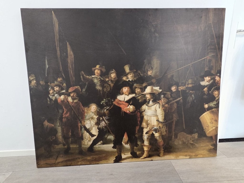 Nachtwacht schilderij, Ophalen, Klassiek, Portret of Personen, Doek