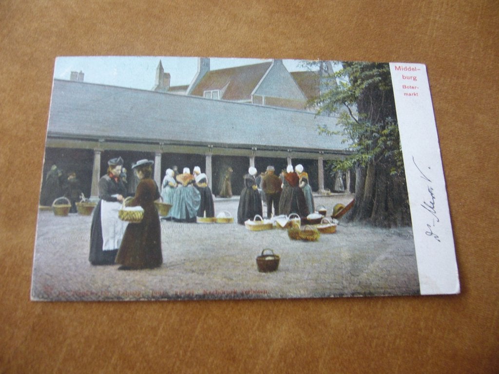 MIDDELBURG  =  BOTERMARKT  BRIEFKAART  1905, Ophalen of Verzenden, Voor 1920, Gelopen, Zeeland