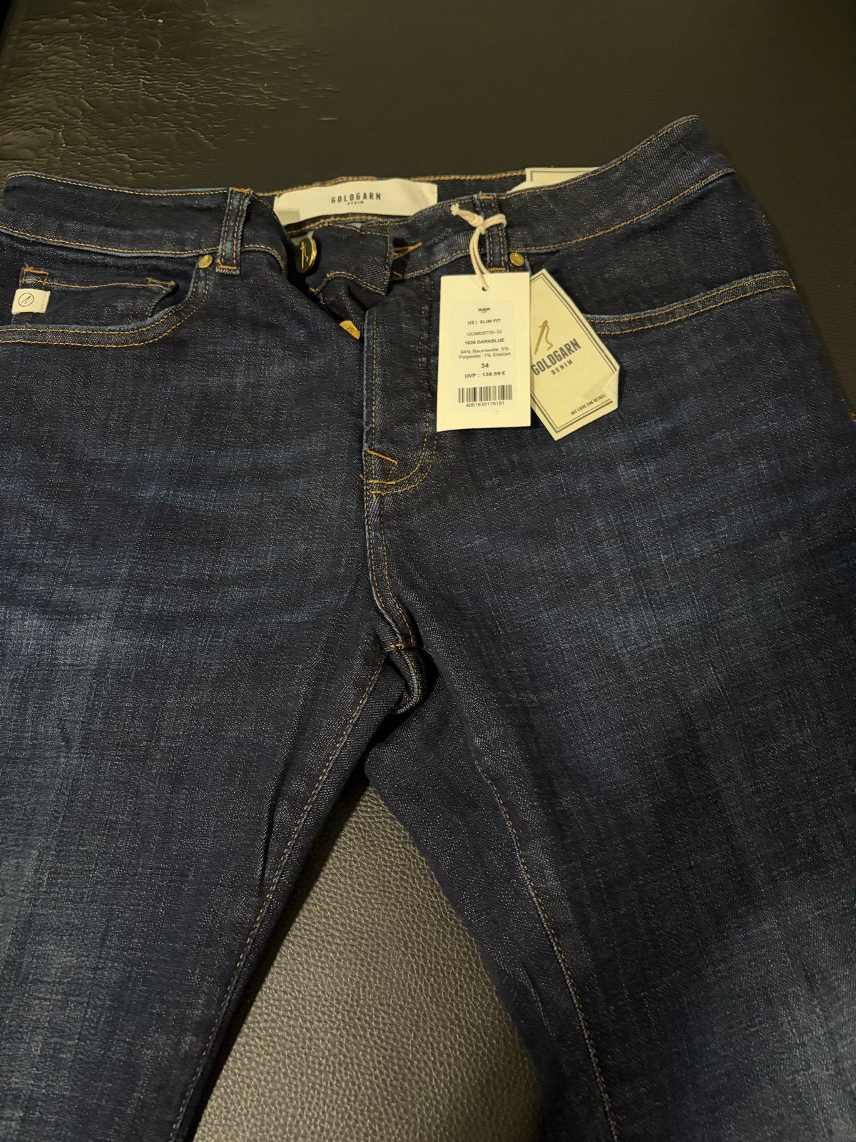 Nieuwe Goldgarn Denim U2 Slim Fit Jeans - Maat W34/L32, Ophalen of Verzenden, Nieuw, Blauw, W33 - W34 (confectie 48/50)