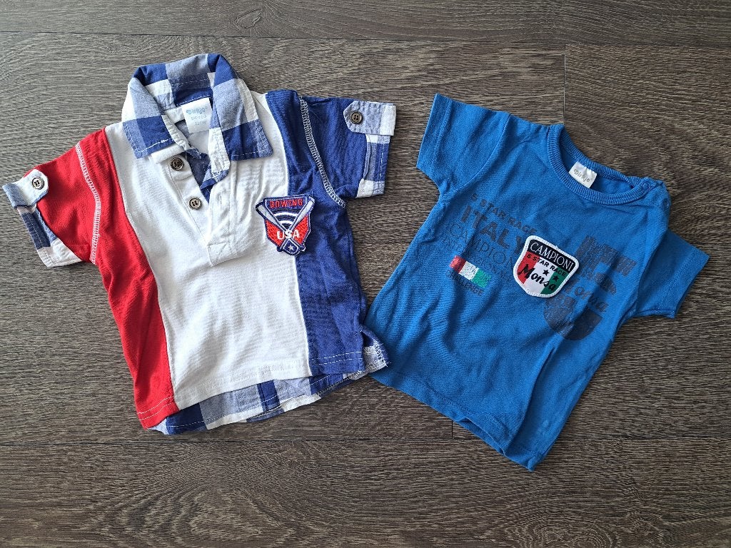 2x Jongens Shirt  Dirkje  - 62  jusa17, Kinderen en Baby's, Babykleding | Maat 62, Dirkje, Ophalen of Verzenden, Zo goed als nieuw