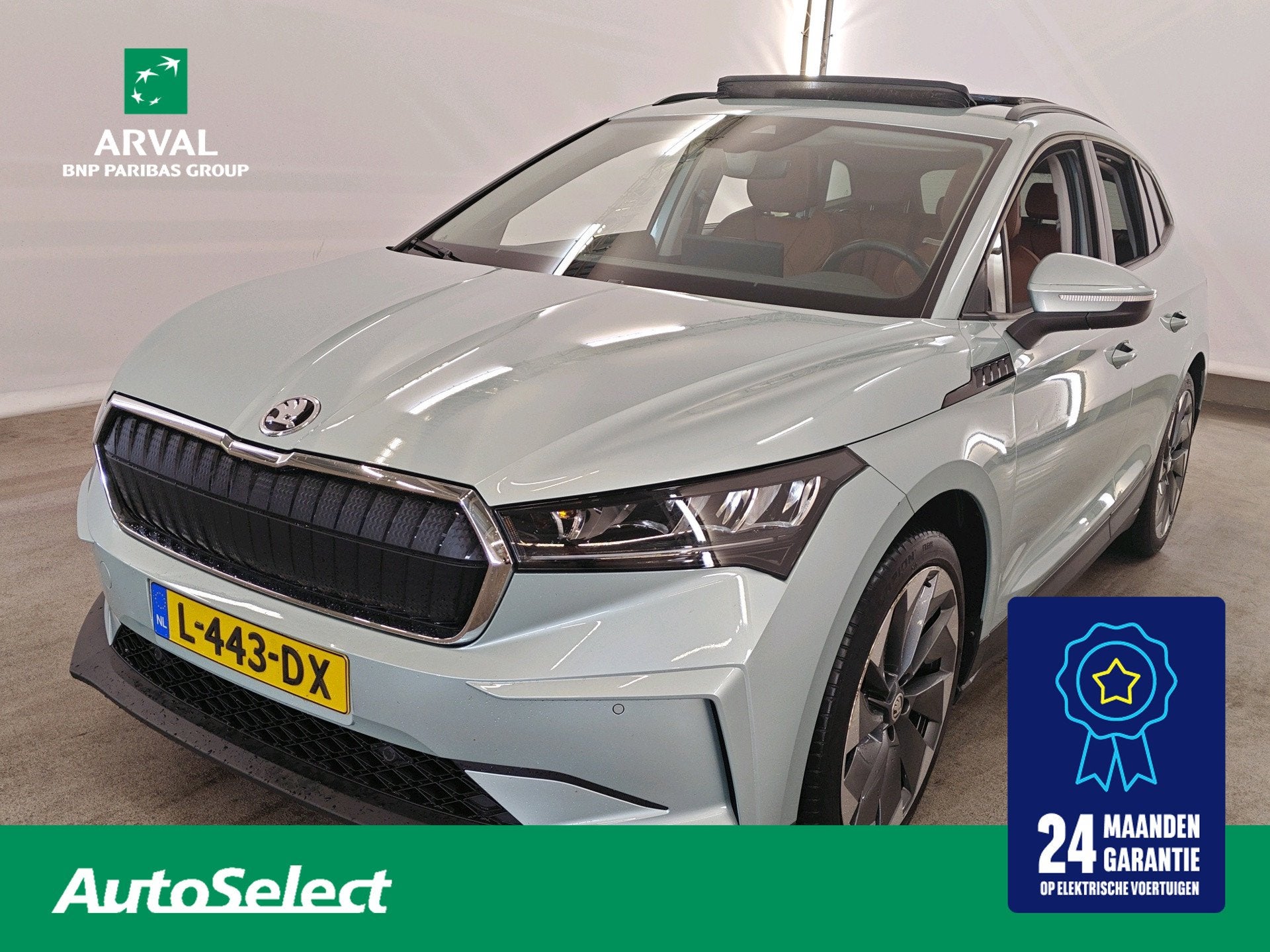Skoda Enyaq iV 60 180pk | SOH 93% | Leder | Panoramadak | As, Auto's, Automaat, Achterwielaandrijving, Gebruikt, 24 maanden