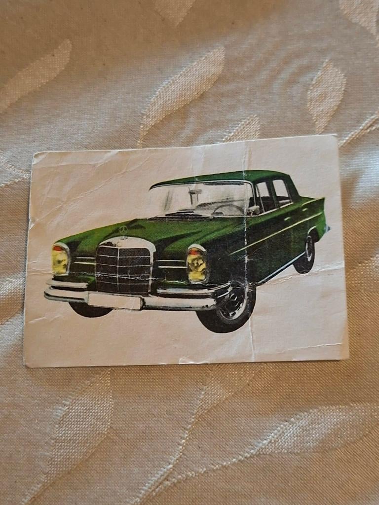 Prentje/Chromo : Mercedes 220 SE/Chocolade Jacques, 1960 tot 1980, Gebruikt, Verzenden, Prent