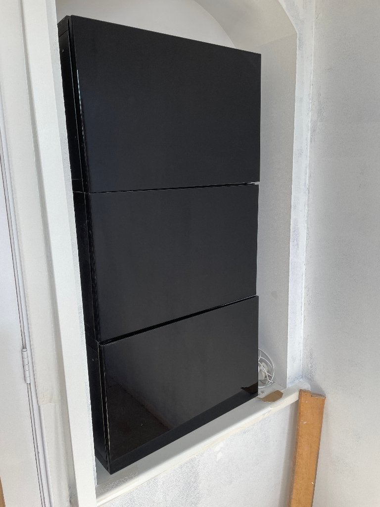 3x ikea Besta wandkast, hoogglans zwart front, 60x22x38cm, Huis en Inrichting, Kasten | Wandmeubels, Ophalen, Met deur(en), Overige materialen