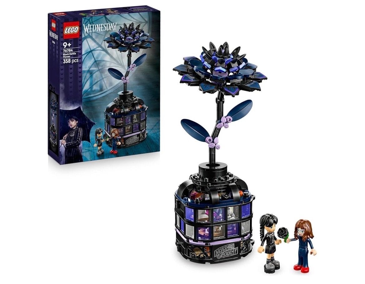 LEGO Wednesday 76984 Zwarte Dahlia Bloem met Minifiguren, Ophalen of Verzenden, Zo goed als nieuw, Overige merken