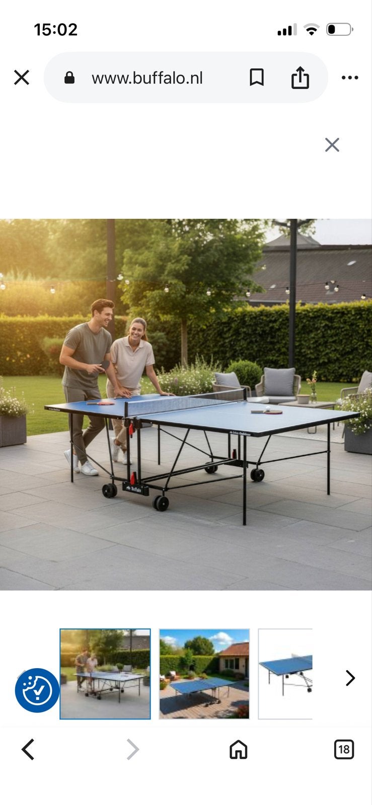 Inklapbare pingpongtafel - Perfect voor binnen en buiten!, Ophalen, Gebruikt, Tafel Outdoor, Inklapbaar