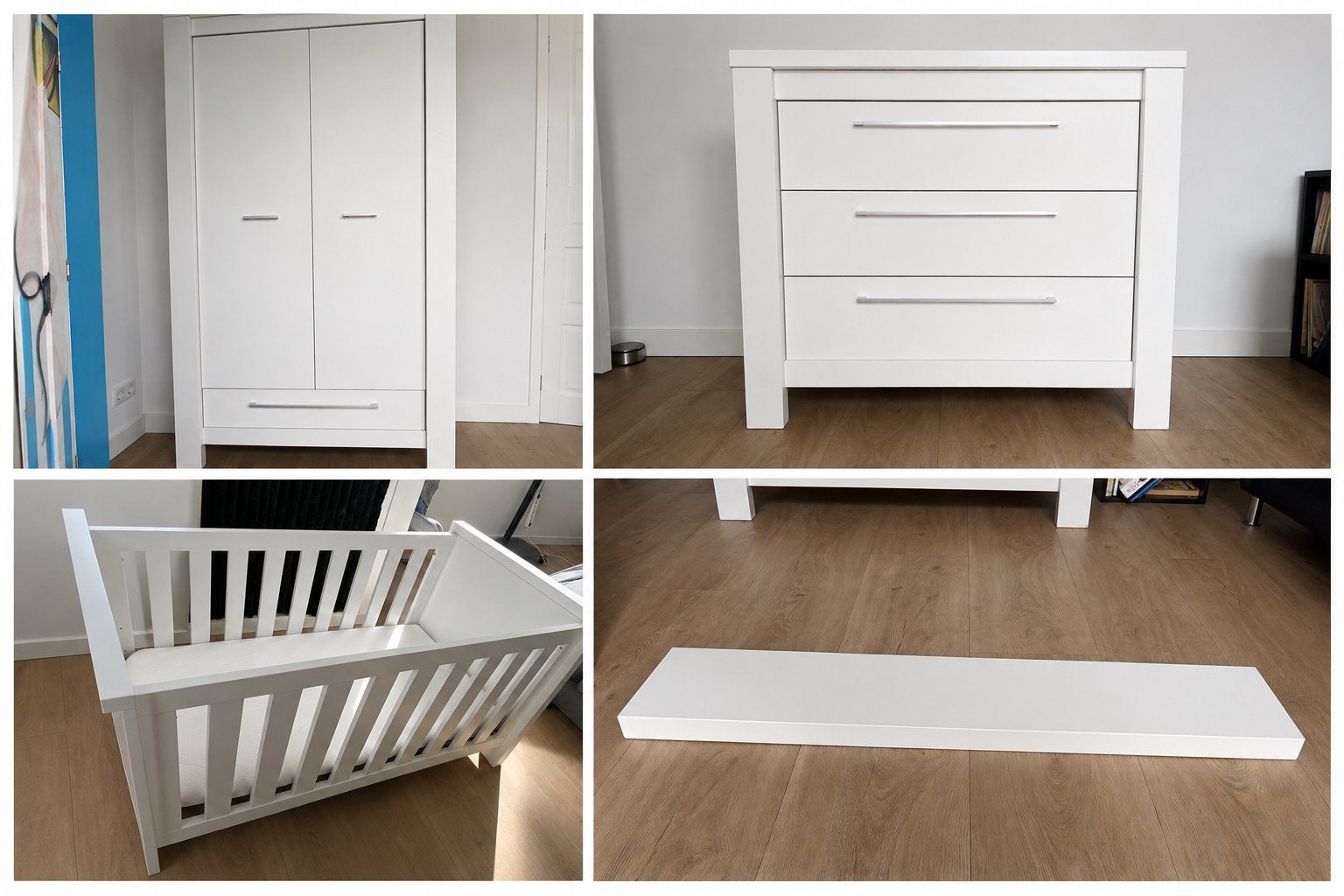 Complete babykamer wit, Ophalen, 50 tot 70 cm, 90 tot 105 cm, 100 cm of meer