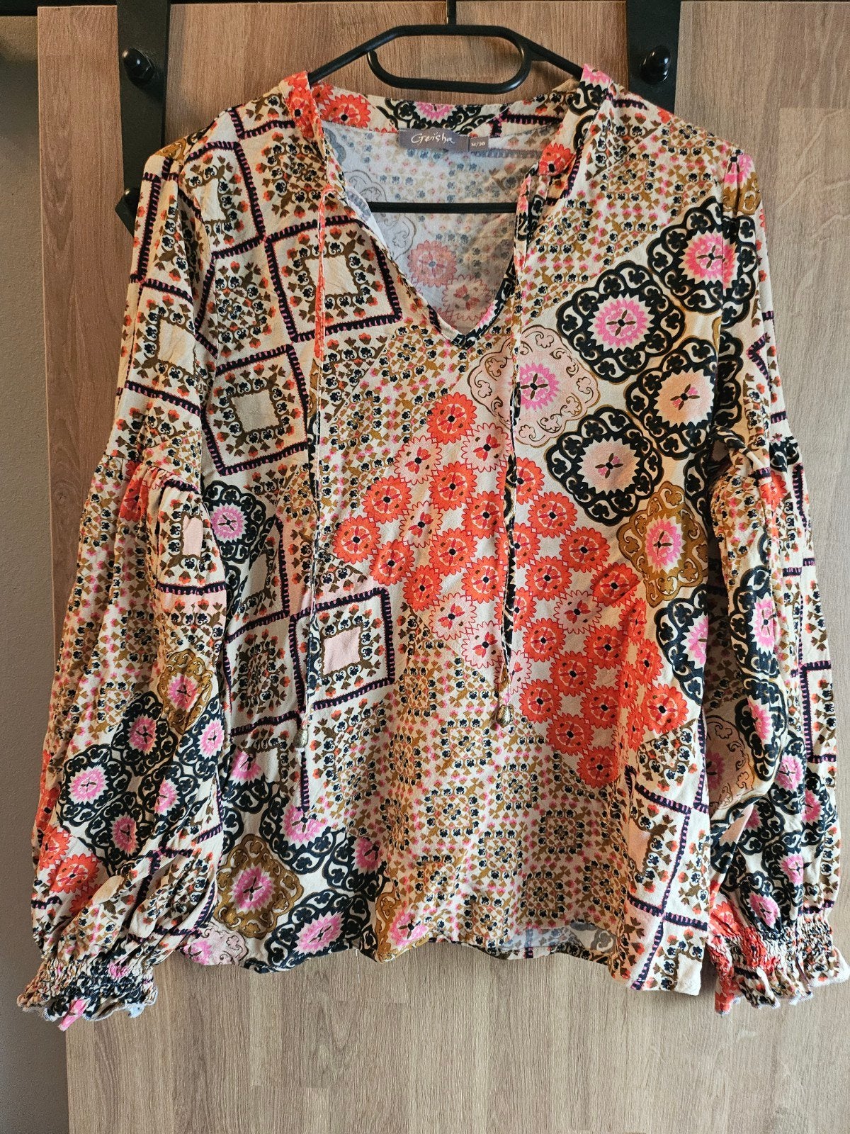 Geisha blouse met print - Maat M/38, Kleding | Dames, Maat 38/40 (M), Geisha, Meerkleurig, Ophalen of Verzenden
