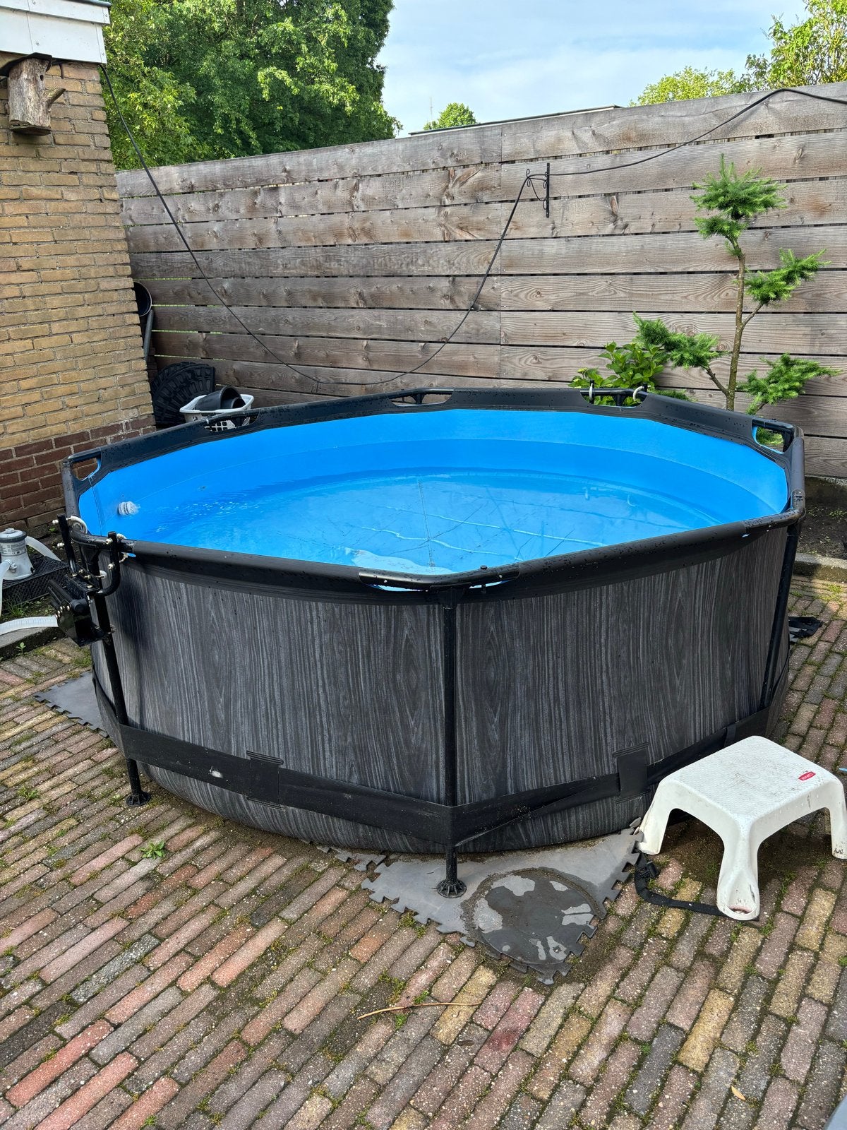 Zwembad met overkapping, Ophalen, Gebruikt, Opzetzwembad, 200 tot 400 cm